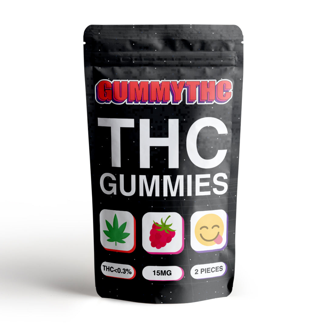 THC Gummies 15mg Raspberry Box